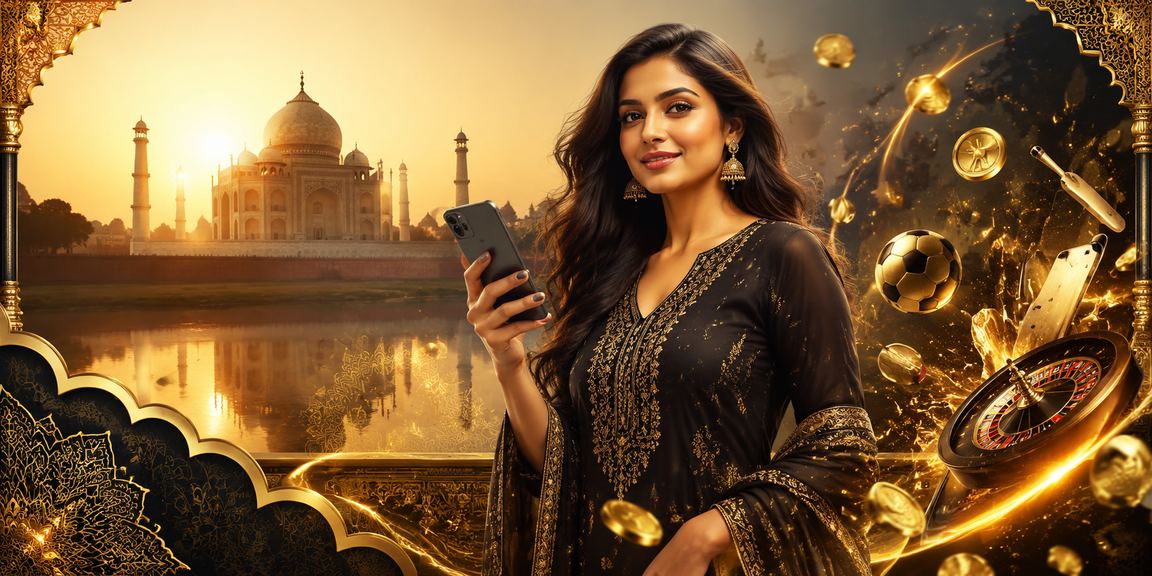 Taj Mahal and sports betting concept in India